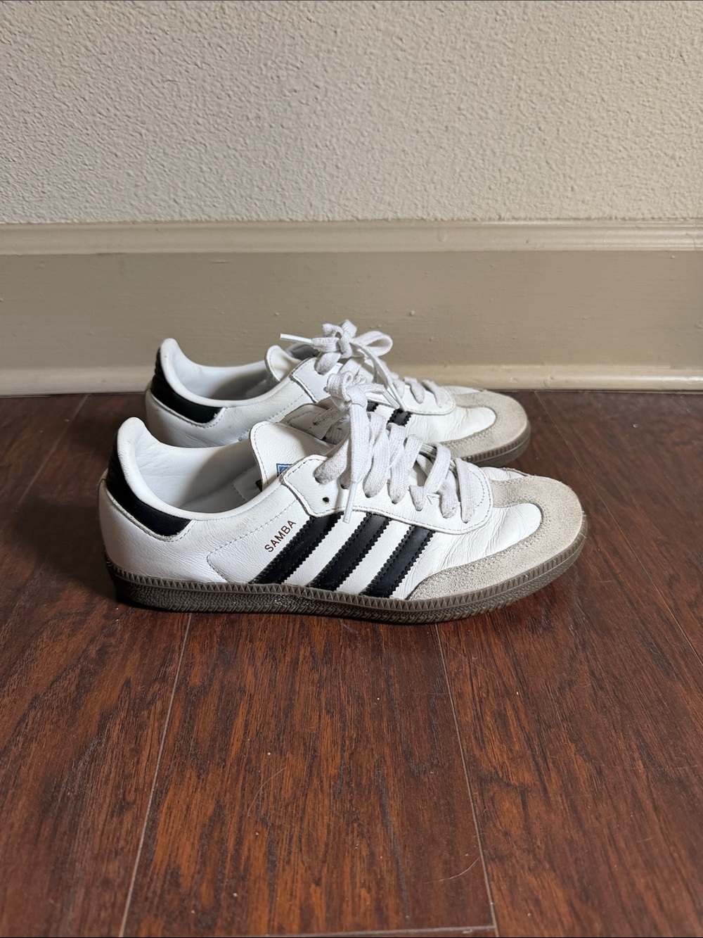 Adidas Samba Sneaker in White and Black